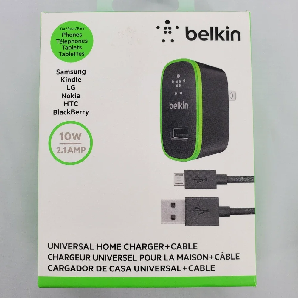 Belkin Universal Home Charger with Micro USB ChargeSync Cable Power Adapter New